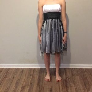 Black and white sparkly dress